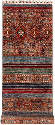 Multi Colored Kazak 2'  6" x 9'  9" - No. QA17773