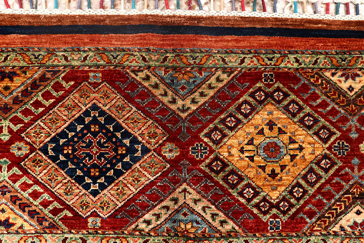Multi Colored Kazak 4'  11" x 6'  4" - No. QA24719