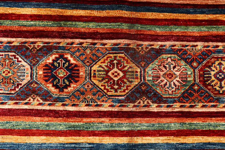Multi Colored Kazak 4'  11" x 6'  4" - No. QA24719