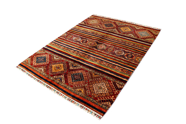 Multi Colored Kazak 4'  11" x 6'  4" - No. QA24719