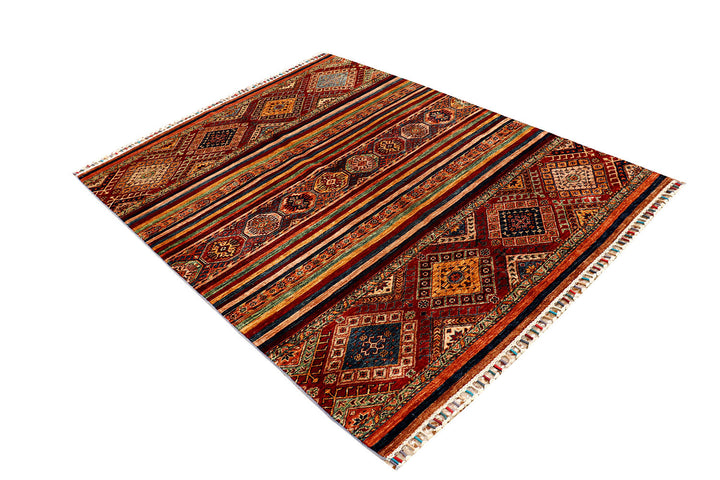 Multi Colored Kazak 4'  11" x 6'  4" - No. QA24719