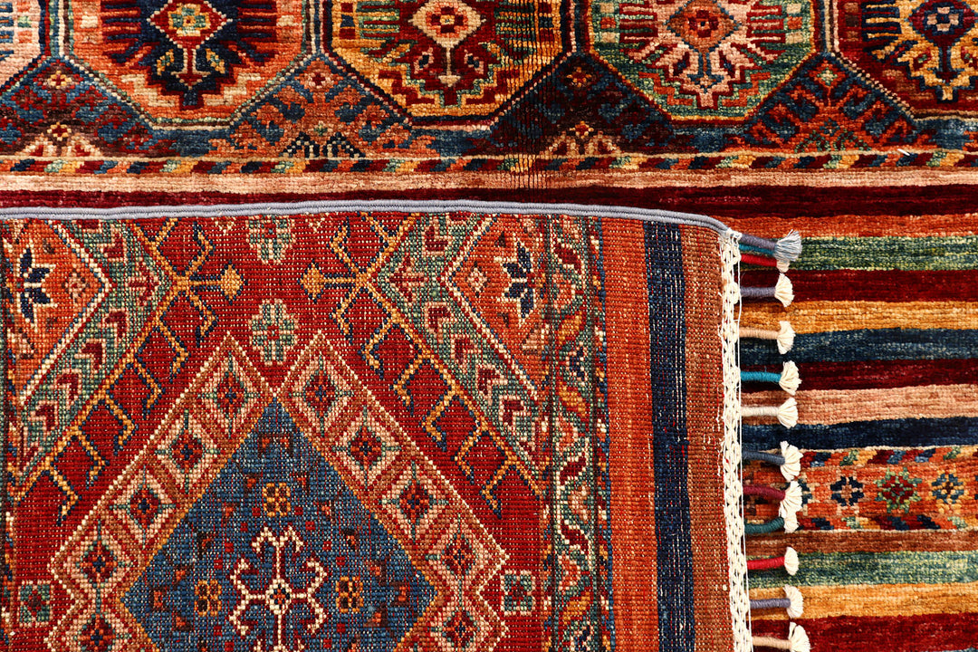 Multi Colored Kazak 4'  11" x 6'  4" - No. QA24719
