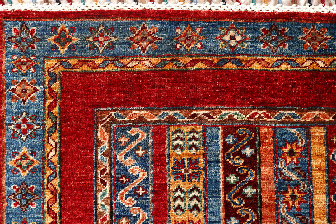 Multi Colored Kazak 4'  1" x 5'  9" - No. QA93620