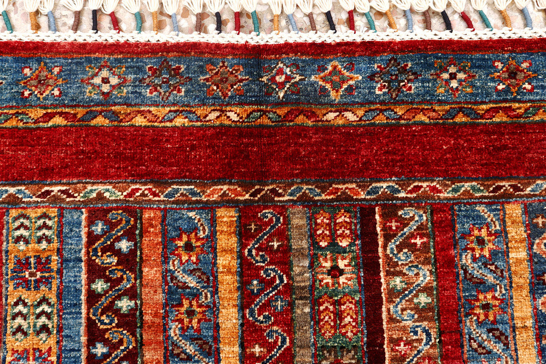 Multi Colored Kazak 4'  1" x 5'  9" - No. QA93620