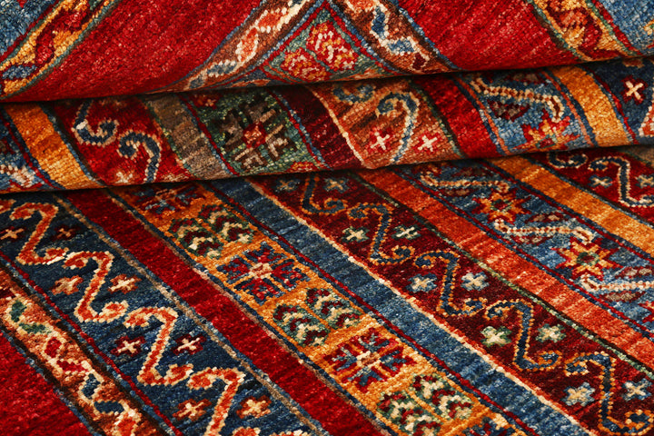 Multi Colored Kazak 4'  1" x 5'  9" - No. QA93620