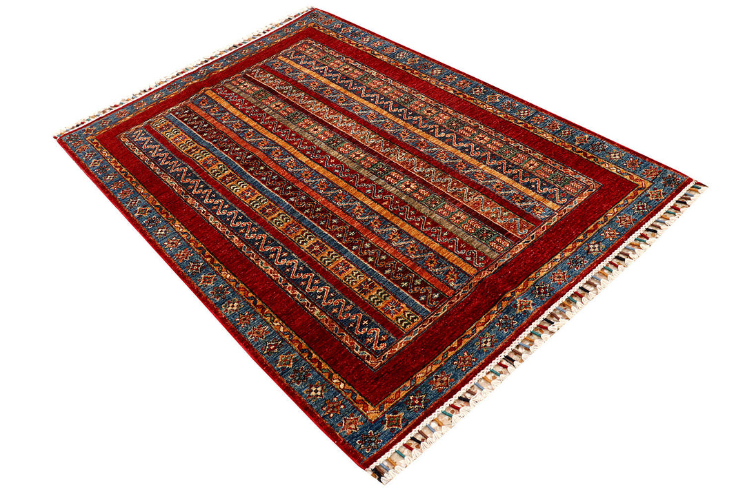Multi Colored Kazak 4'  1" x 5'  9" - No. QA93620