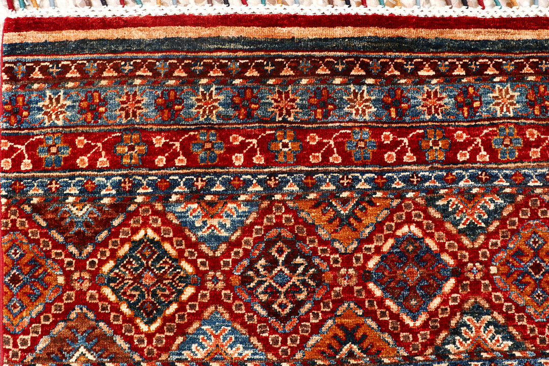 Multi Colored Kazak 5'  9" x 8' " - No. QA27201