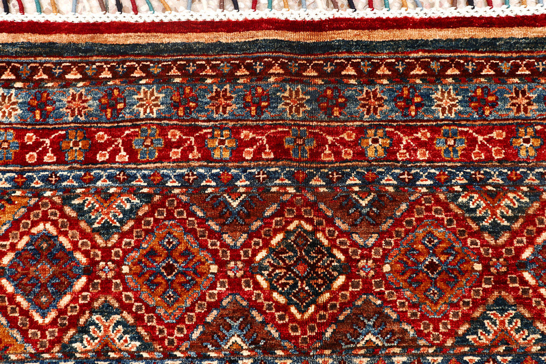 Multi Colored Kazak 5'  9" x 8' " - No. QA27201
