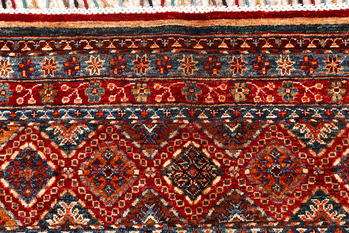 Multi Colored Kazak 5'  9" x 8' " - No. QA27201