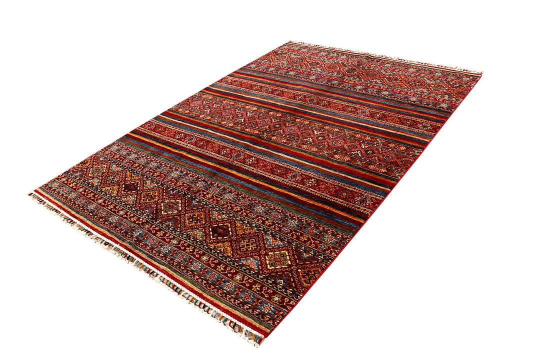 Multi Colored Kazak 5'  9" x 8' " - No. QA27201