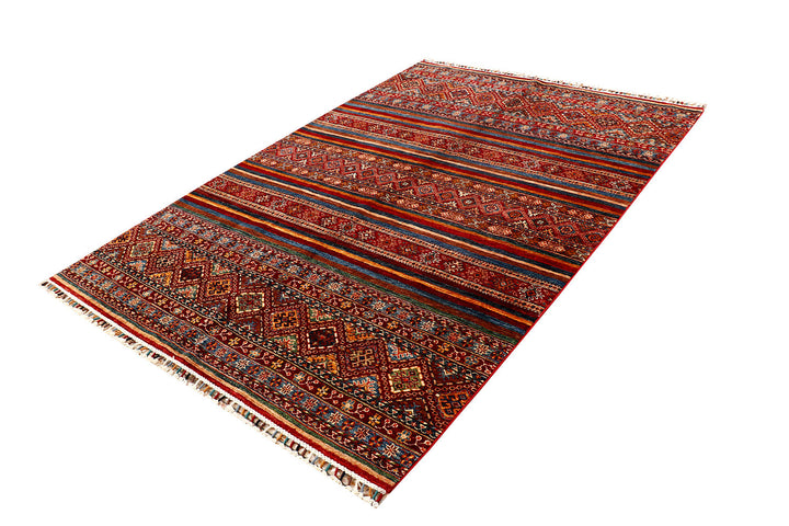 Multi Colored Kazak 5'  9" x 8' " - No. QA27201