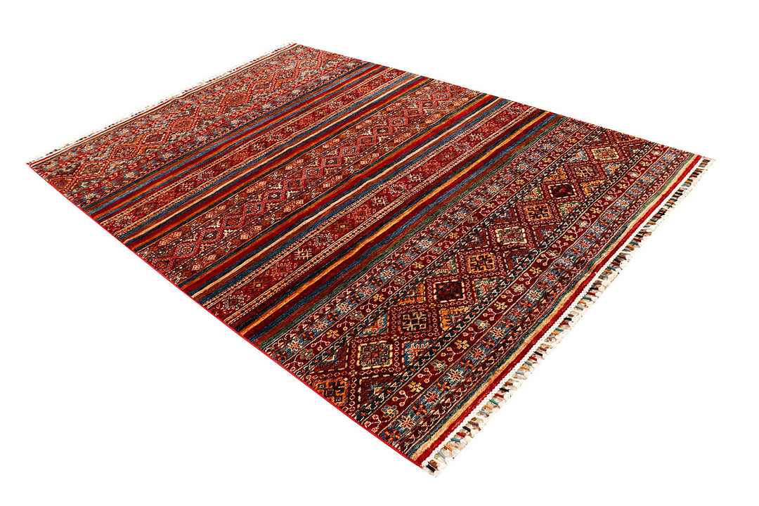 Multi Colored Kazak 5'  9" x 8' " - No. QA27201