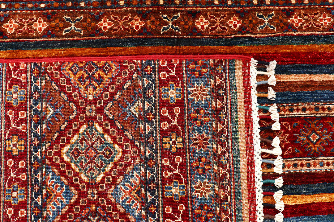 Multi Colored Kazak 5'  9" x 8' " - No. QA27201