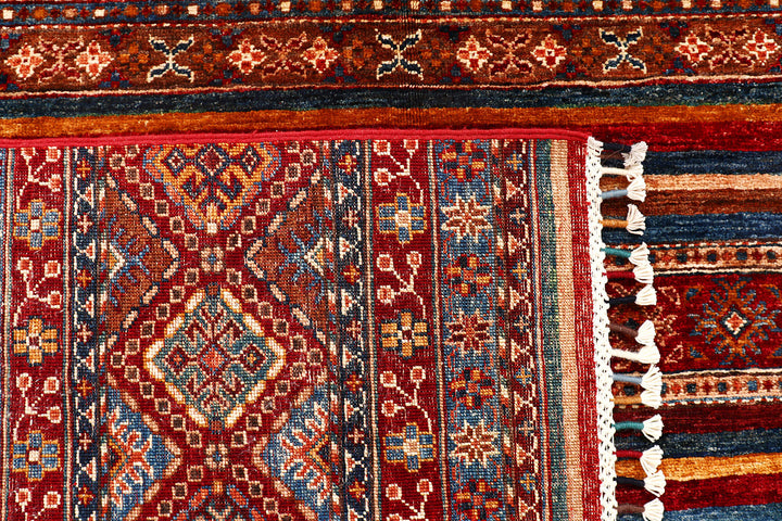 Multi Colored Kazak 5'  9" x 8' " - No. QA27201