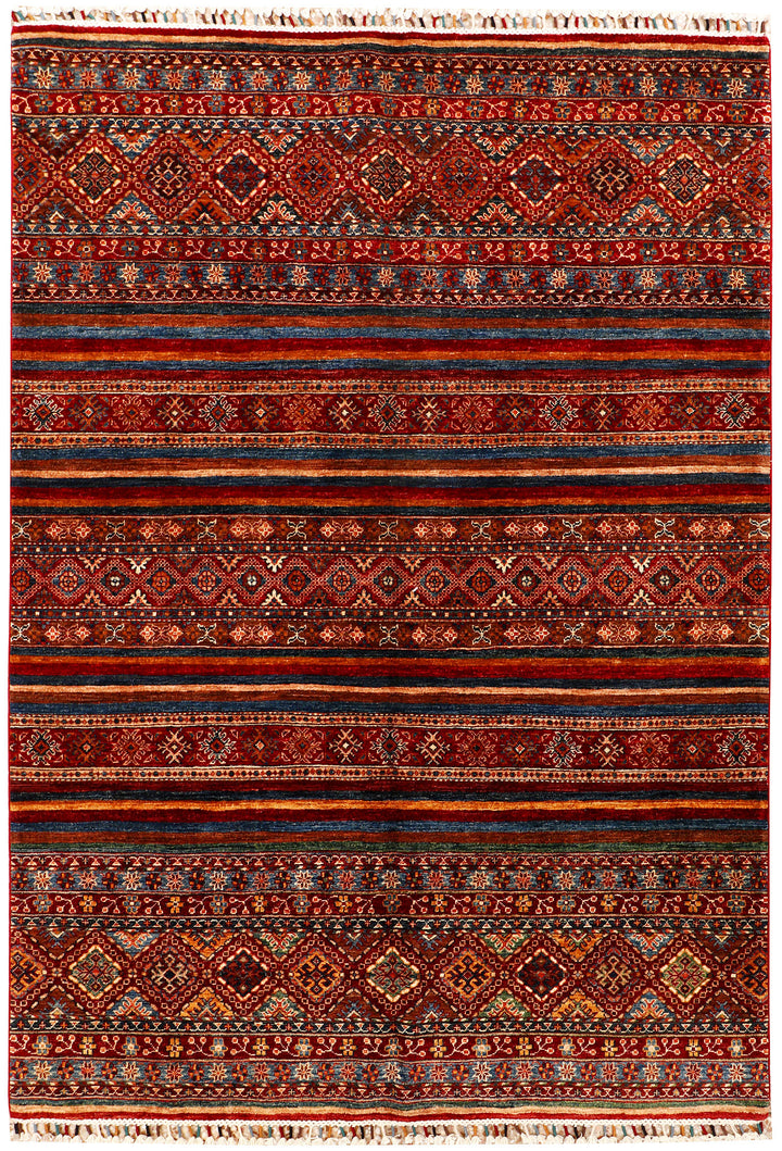 Multi Colored Kazak 5'  9" x 8' " - No. QA27201