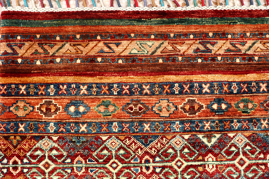 Multi Colored Kazak 5'  7" x 8'  2" - No. QA81648