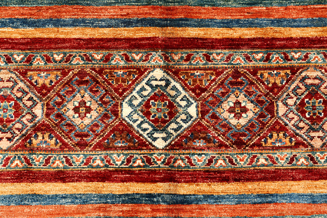 Multi Colored Kazak 5'  7" x 8'  2" - No. QA81648