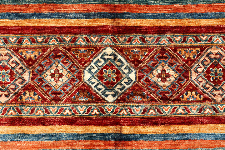 Multi Colored Kazak 5'  7" x 8'  2" - No. QA81648