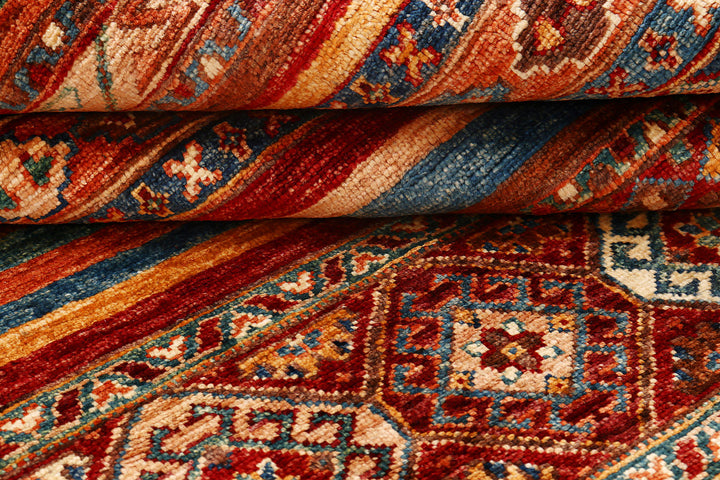 Multi Colored Kazak 5'  7" x 8'  2" - No. QA81648