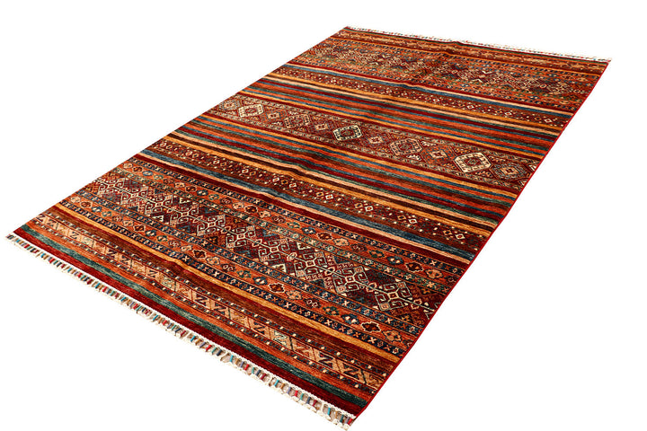 Multi Colored Kazak 5'  7" x 8'  2" - No. QA81648