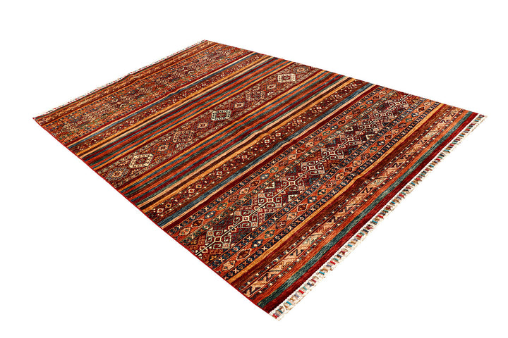 Multi Colored Kazak 5'  7" x 8'  2" - No. QA81648