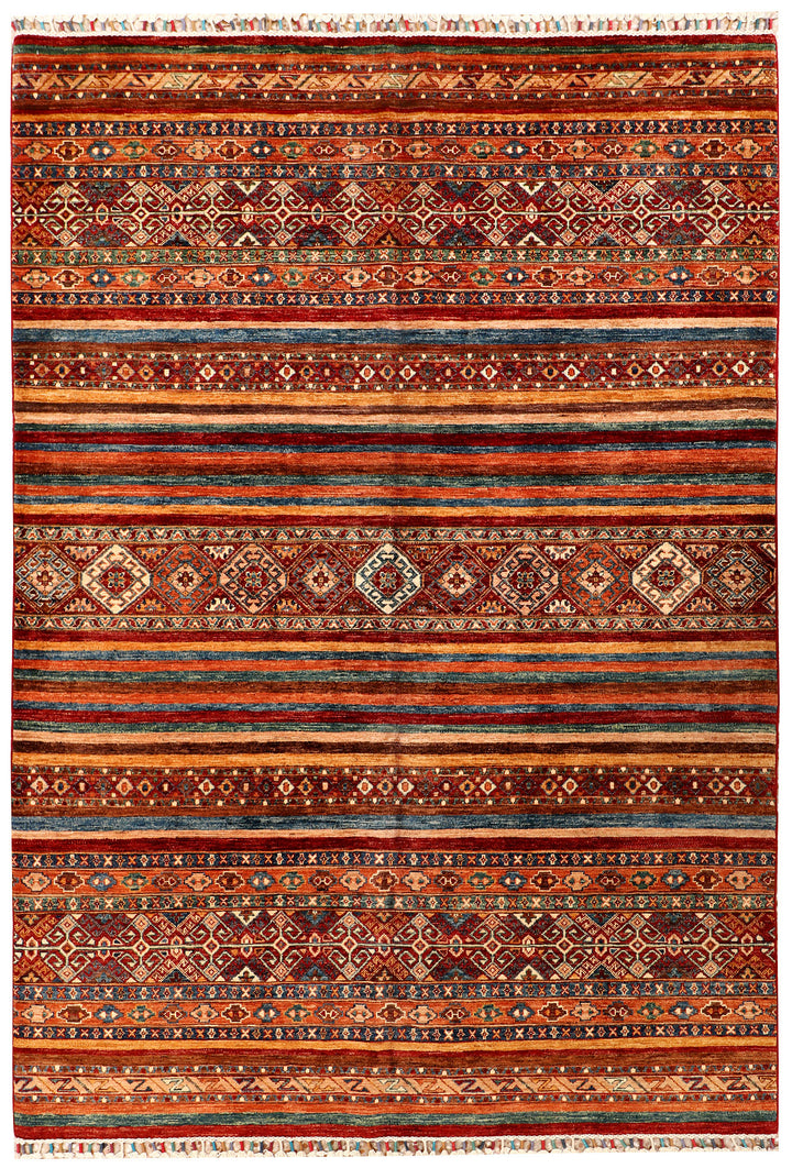 Multi Colored Kazak 5'  7" x 8'  2" - No. QA81648