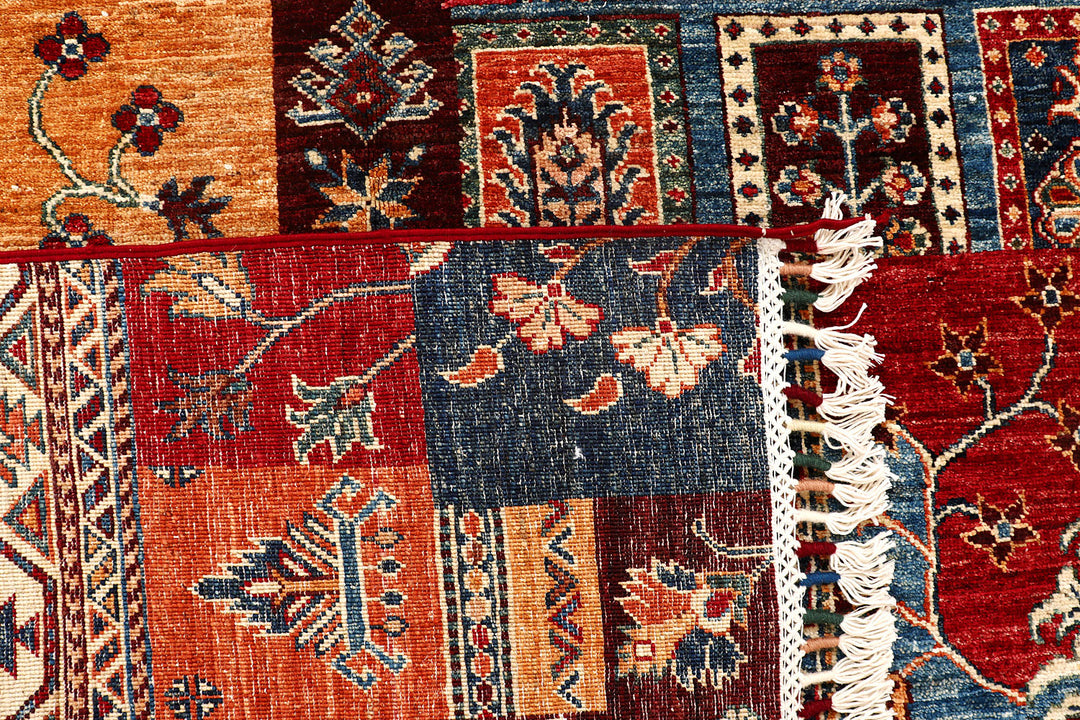 Multi Colored Kazak 5'  7" x 8'  4" - No. QA75338