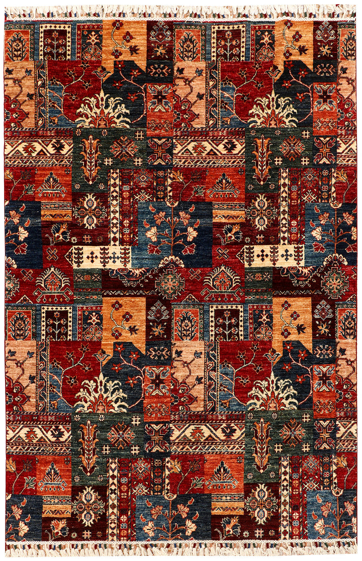 Multi Colored Kazak 5'  7" x 8'  4" - No. QA75338