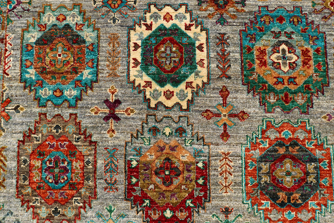 Dark Grey Kazak 4' 1 x 6' 4 - No. 73516