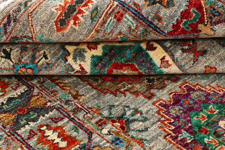 Dark Grey Kazak 4' 1 x 6' 4 - No. 73516