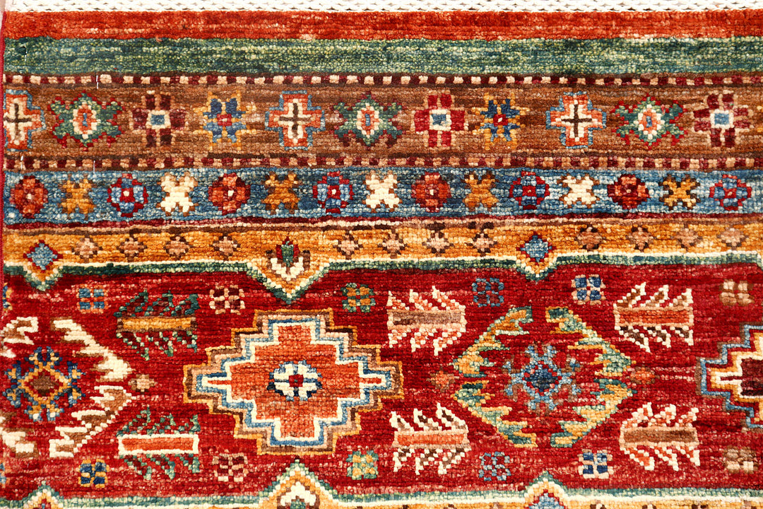 Multi Colored Kazak 3'  6" x 5'  1" - No. QA34640