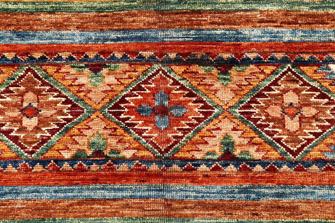 Multi Colored Kazak 3'  6" x 5'  1" - No. QA34640