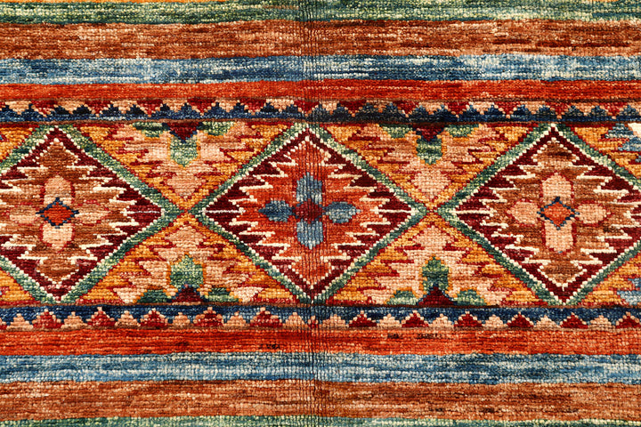 Multi Colored Kazak 3'  6" x 5'  1" - No. QA34640