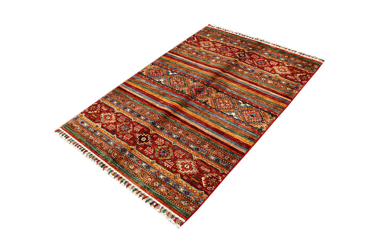 Multi Colored Kazak 3'  6" x 5'  1" - No. QA34640