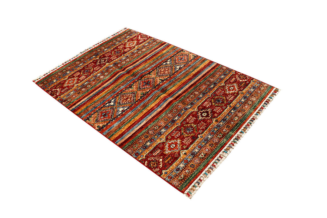 Multi Colored Kazak 3'  6" x 5'  1" - No. QA34640
