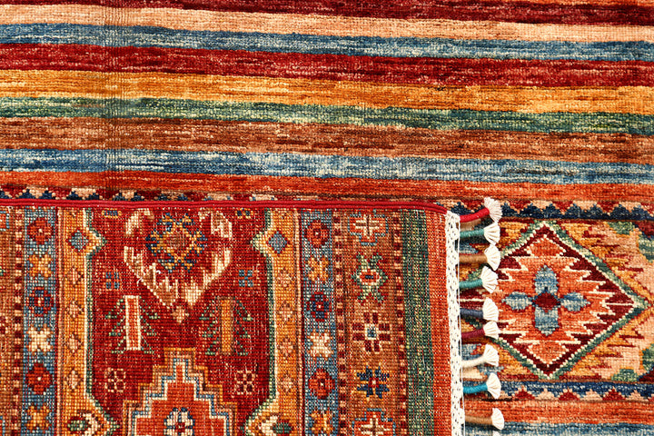 Multi Colored Kazak 3'  6" x 5'  1" - No. QA34640