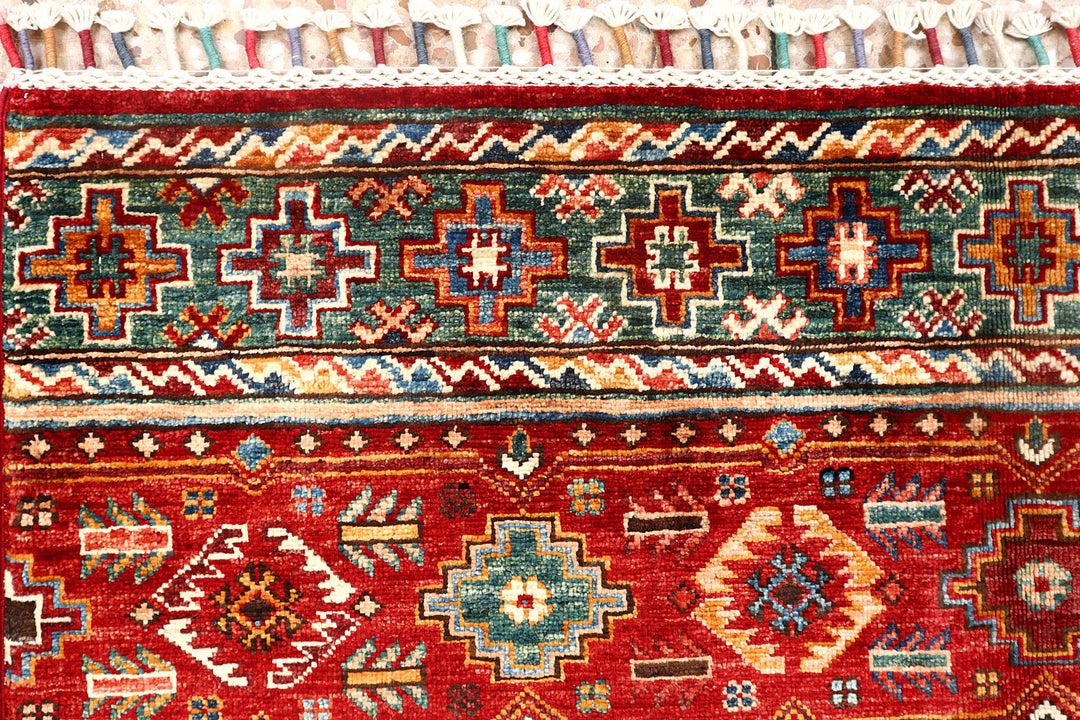 Multi Colored Kazak 3'  11" x 5'  6" - No. QA20297