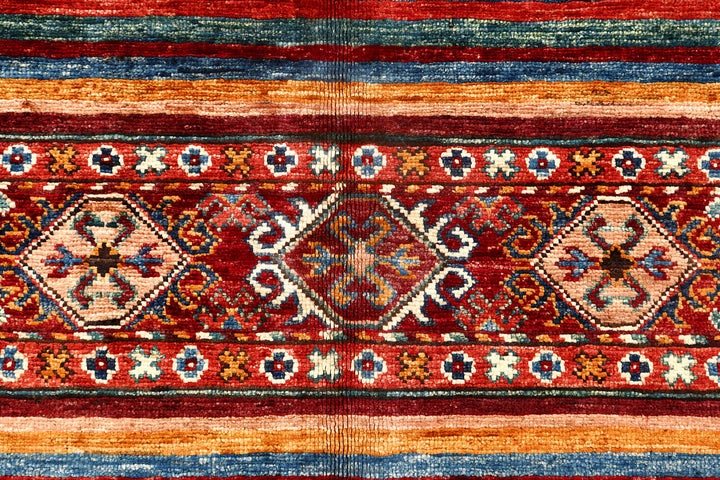 Multi Colored Kazak 3'  11" x 5'  6" - No. QA20297