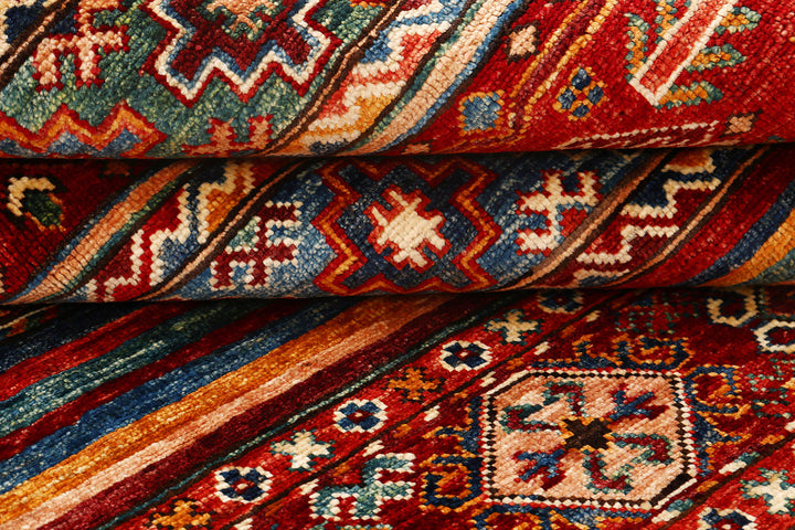 Multi Colored Kazak 3'  11" x 5'  6" - No. QA20297