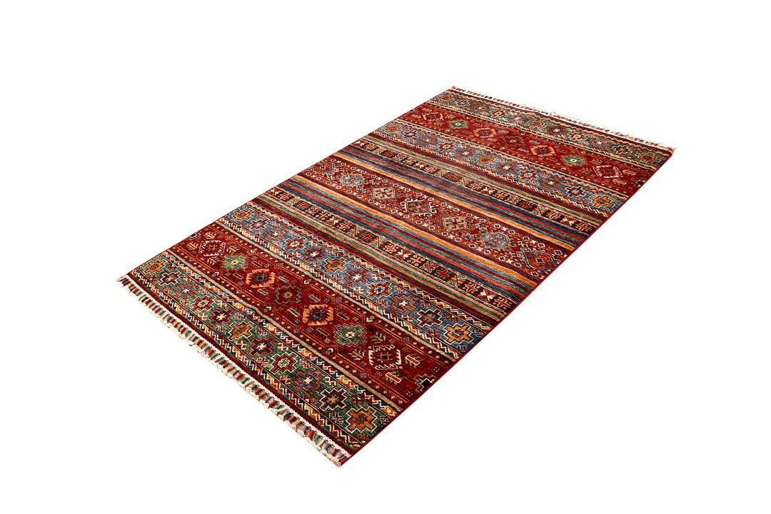 Multi Colored Kazak 3'  11" x 5'  6" - No. QA20297