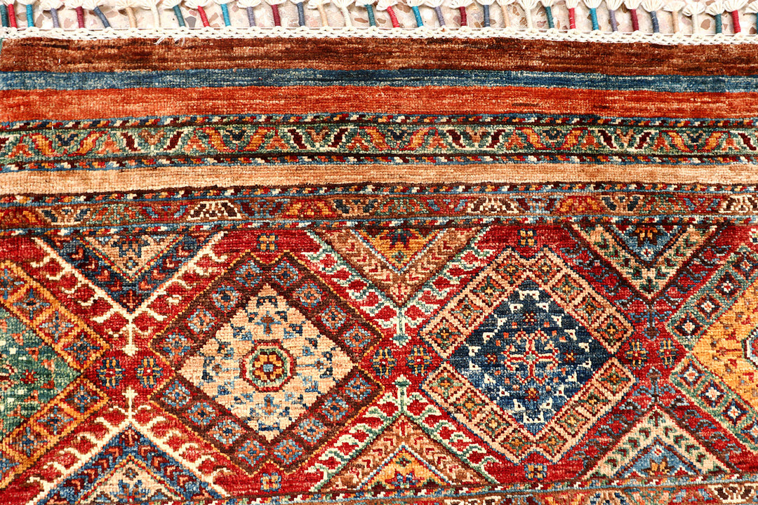 Multi Colored Kazak 7'  x" 9'  11" - No. QA97985