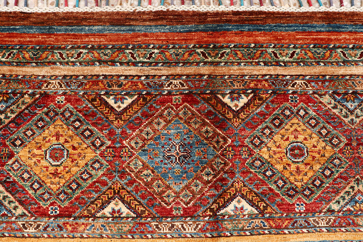 Multi Colored Kazak 7'  x" 9'  11" - No. QA97985