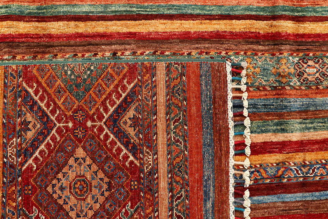 Multi Colored Kazak 7'  x" 9'  11" - No. QA97985