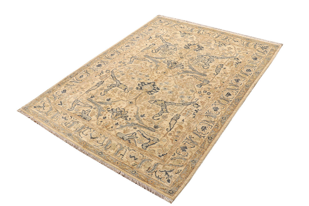 Blanched Almond Ziegler 4'  6" x 5'  9" - No. QA31726