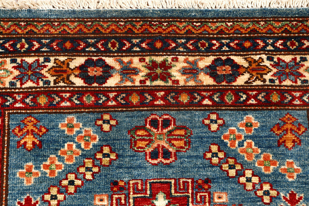 Steel Blue Kazak 2'  8" x 9'  10" - No. QA98155