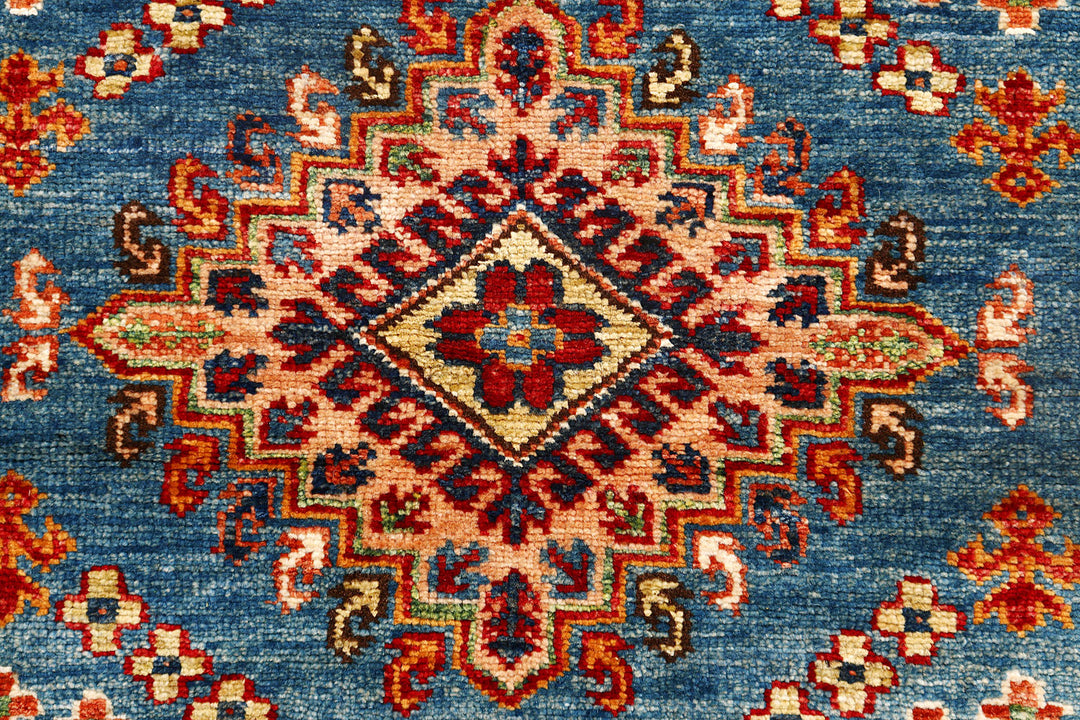 Steel Blue Kazak 2'  8" x 9'  10" - No. QA98155