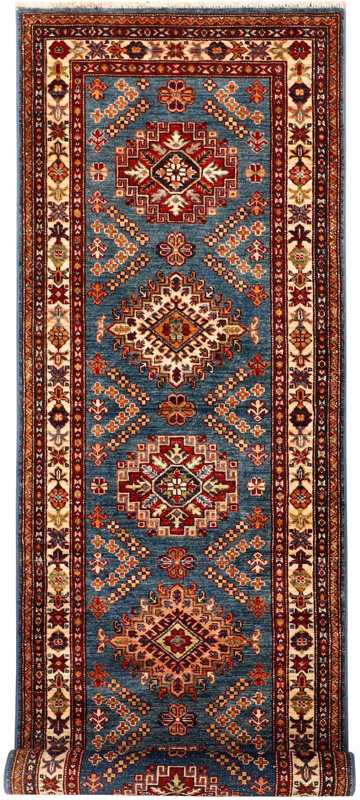 Steel Blue Kazak 2'  8" x 9'  10" - No. QA98155