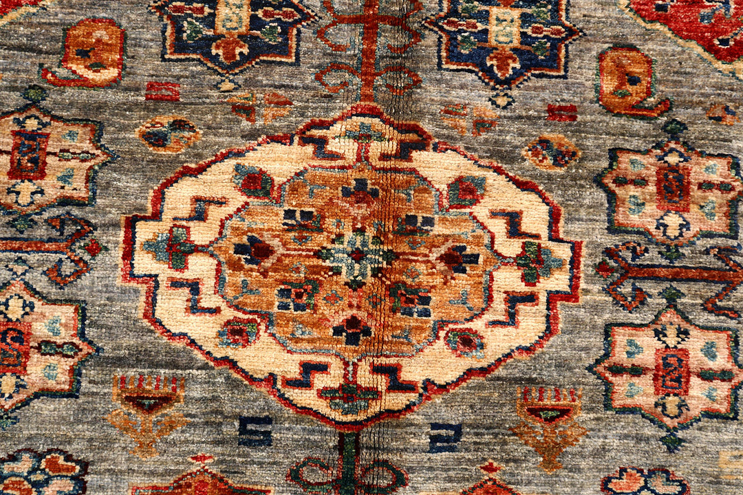 Tan Kazak 6'  6" x 9'  10" - No. QA96821