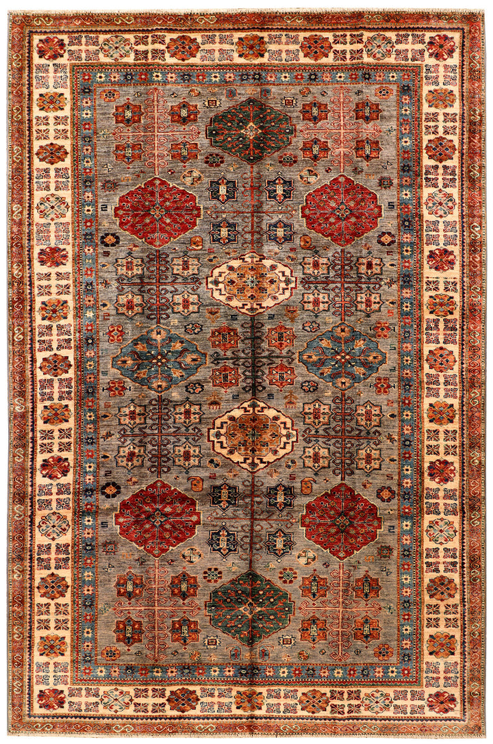 Tan Kazak 6'  6" x 9'  10" - No. QA96821