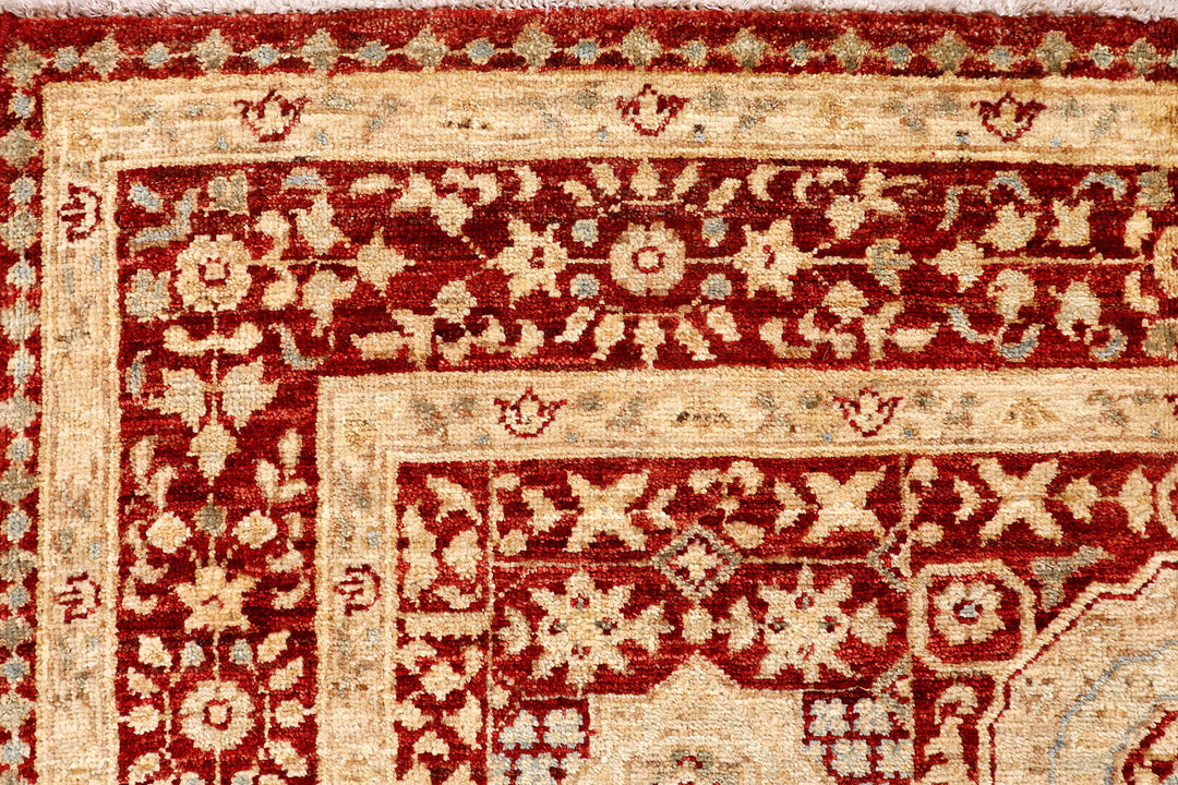 Dark Red Mamluk 4'  1" x 6'  4" - No. QA50580
